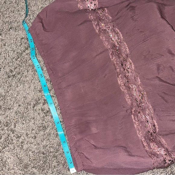 Paradise NY Brown Maxi Sequin and Beaded Tiered Skirt W/ Lace Hem - Picture 5 of 8